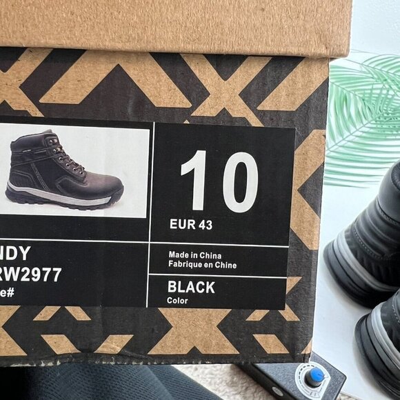 Xray Andy Men\'s Black Ankle Boots Size 10 Lace Up Round Toe Casual NWB main image 5